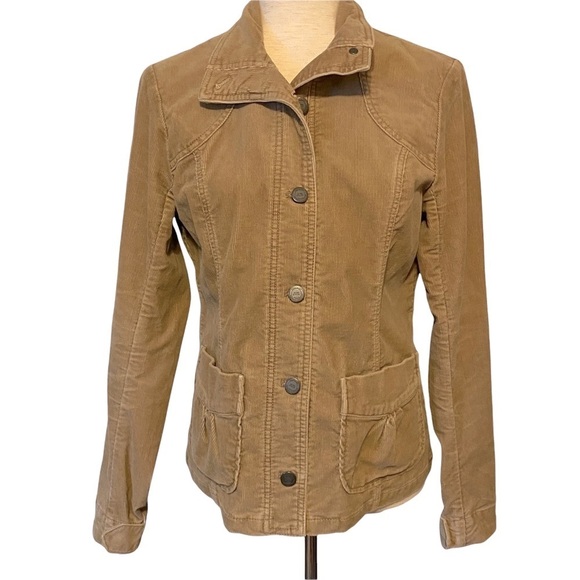 Eddie‎ Bauer Tan Button Up Corduroy Jacket #23012736 Size Medium - Picture 1 of 10